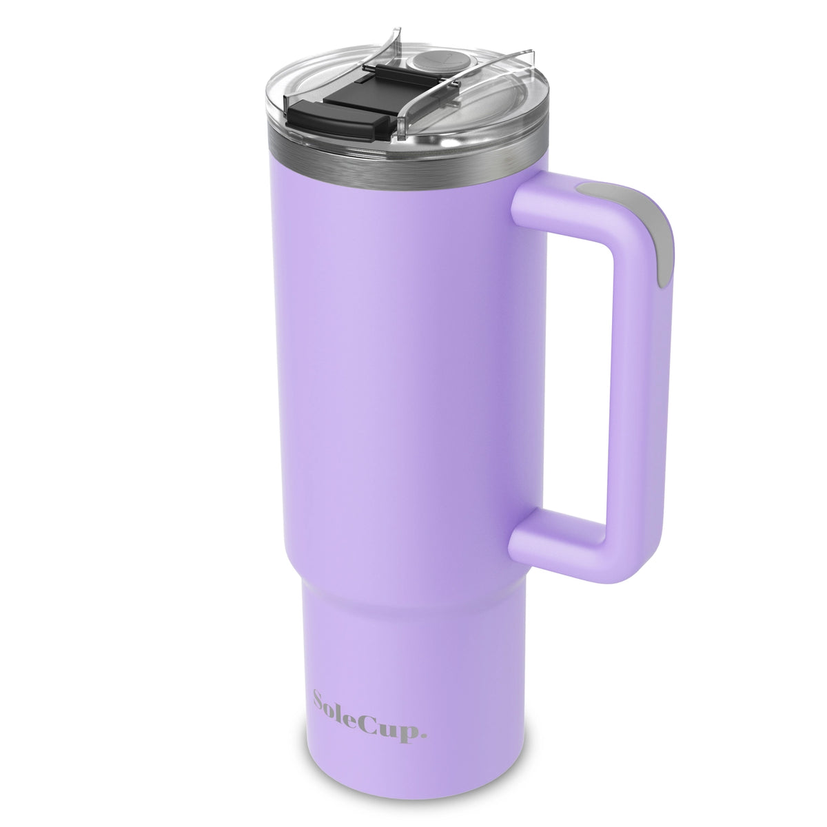 SoleCup XL - Tasse de voyage de 30 oz avec poignée, couvercle et deux pailles