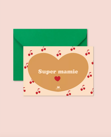 Carte + enveloppe - Super Mamie