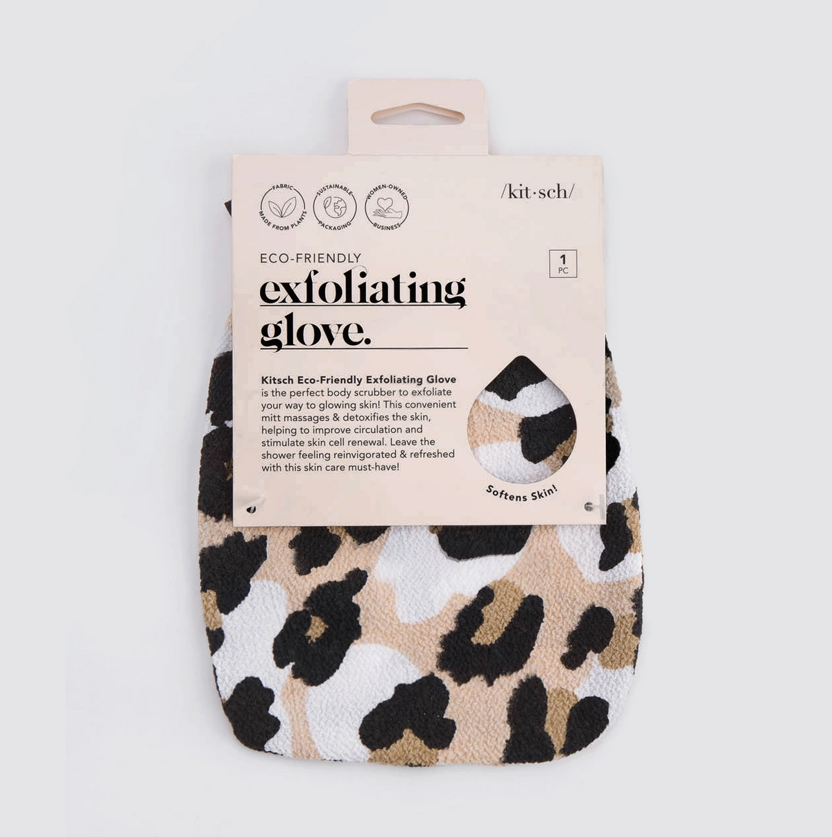 Gant exfoliant écologique - Leopard