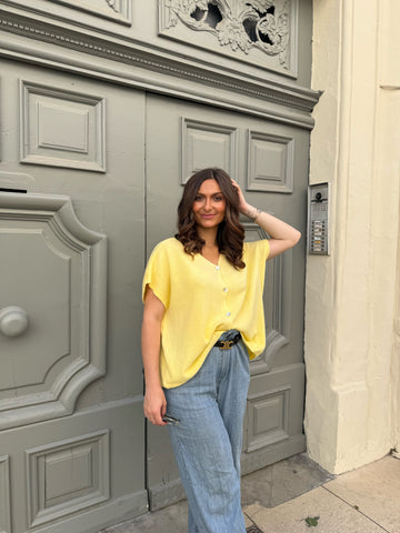 Gilet léger jaune citron