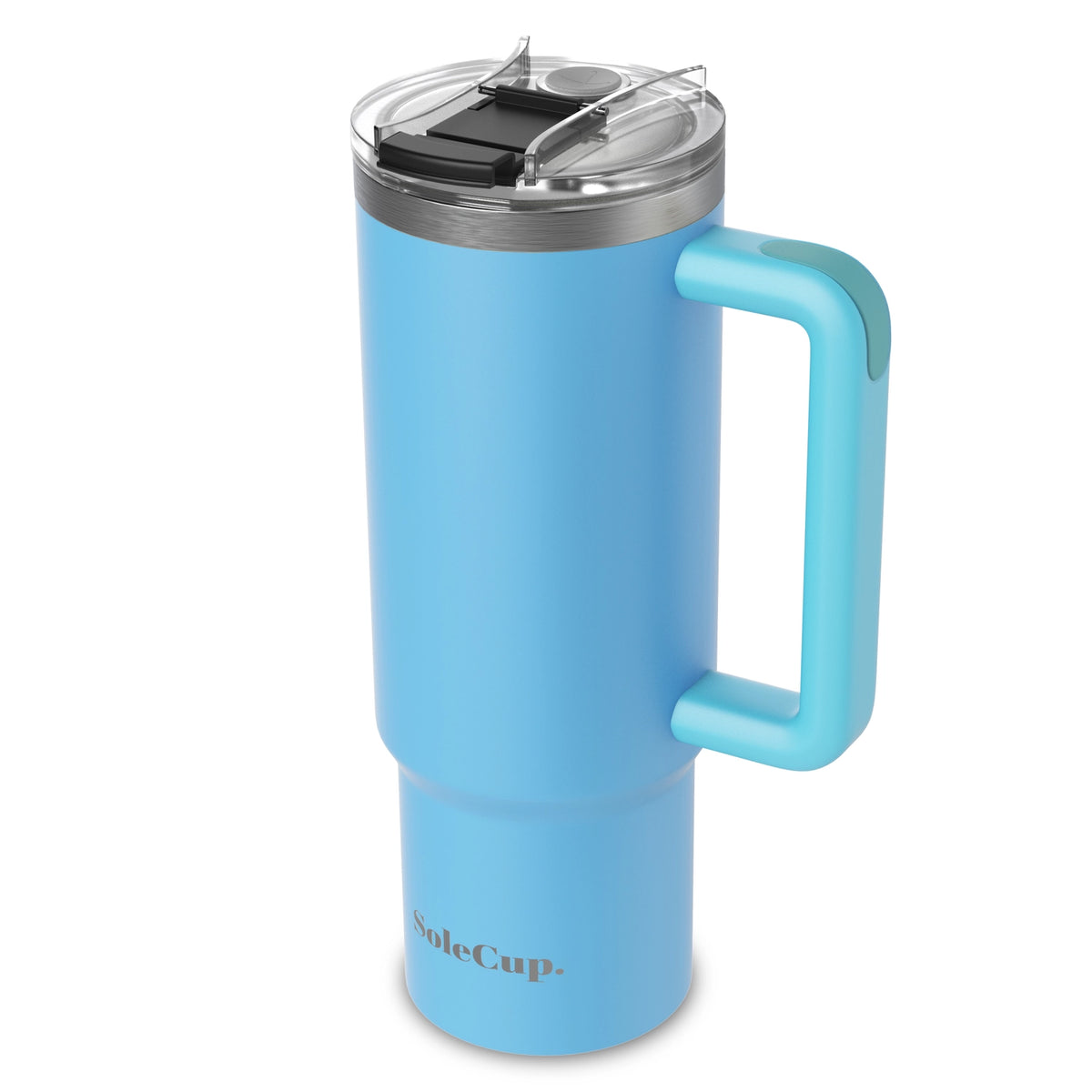 SoleCup XL - Tasse de voyage de 30 oz avec poignée, couvercle et deux pailles