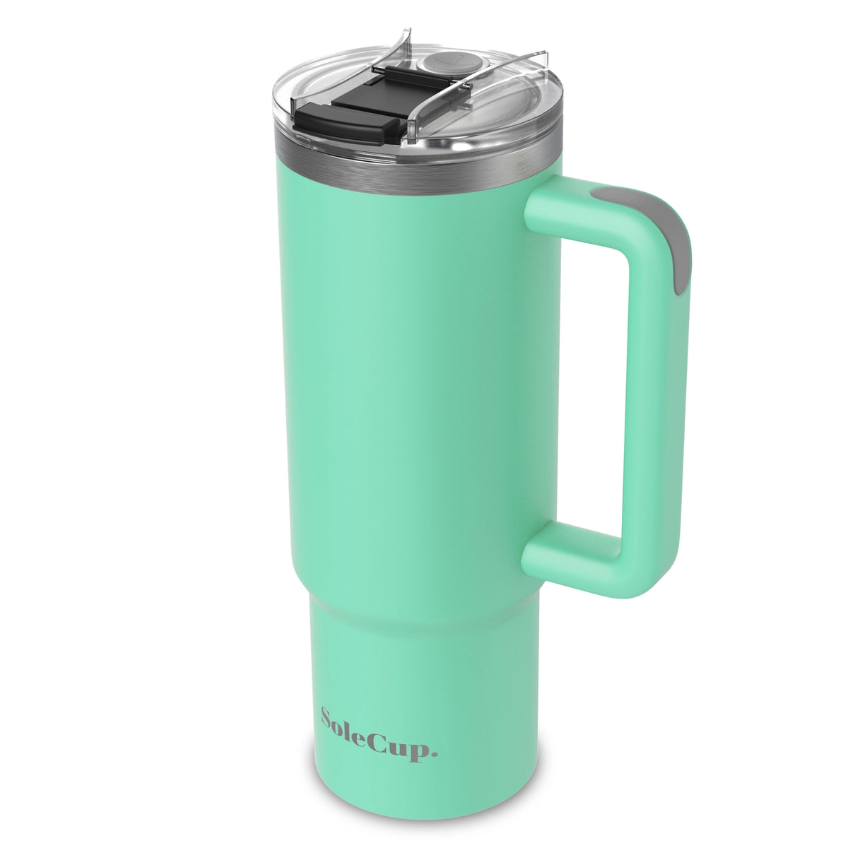 SoleCup XL - Tasse de voyage de 30 oz avec poignée, couvercle et deux pailles